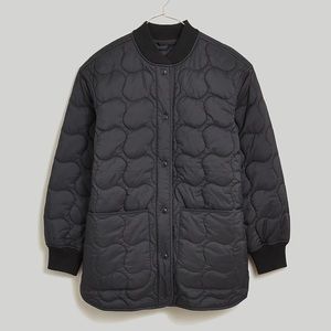 Madewell Black Quilted Bomber